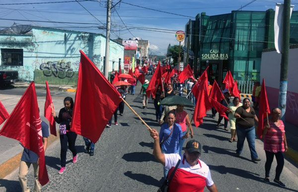 Antorchistas de Xalisco se vuelven a manifestar 