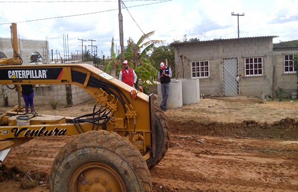 Logra Antorcha revestimiento de calles en Nanchital