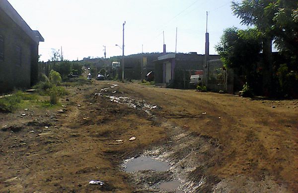 Colonos piden arreglo de calles