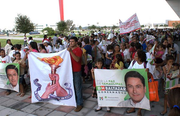 El Antorchismo victorense presente en el cierre de campaña de Baltazar Hinojosa Ochoa