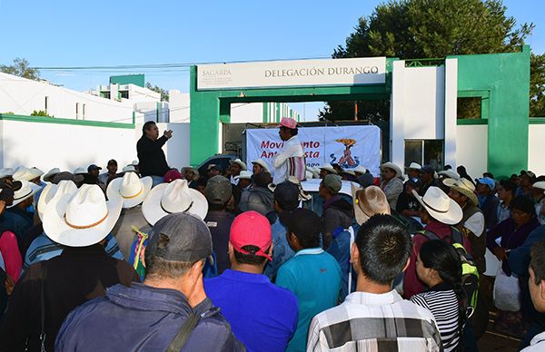 Se manifiestan antorchistas en Sagarpa