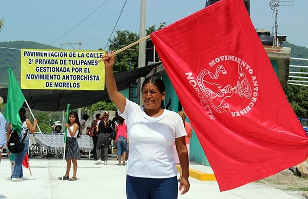 Antorcha reitera compromiso con vecinos de Xochitepec