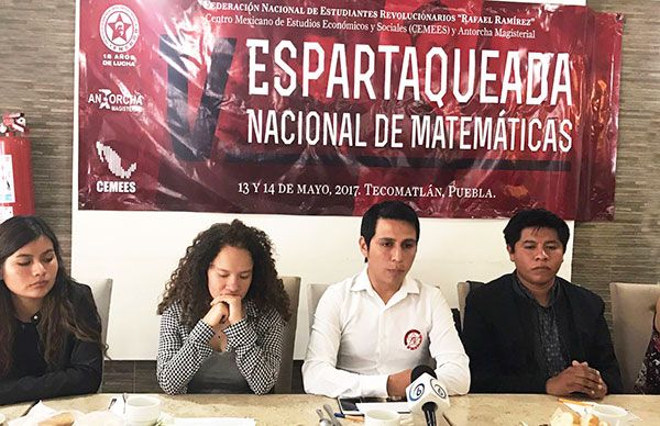  Realizarán Antorcha Magisterial, Centro de Estudios Económicos y FNERRR la 5ta Espartaqueada Nacional de Matemáticas