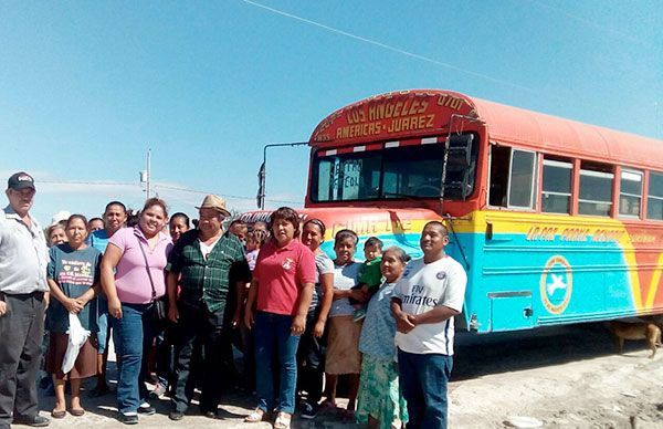  Logran transporte para las colonias del sur