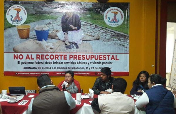 Antorchistas de Jalisco protestan contra recorte de Presupuesto Federal