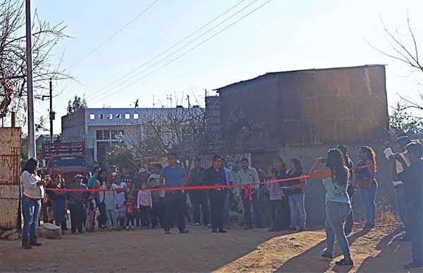  En Vicente Guerrero contarán con alumbrado público, gracias a Antorcha