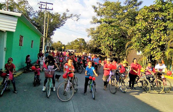 Organizan el primer cicloton antorchista en Gabriel Zamora