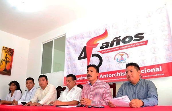 Tabasqueños anuncian festejos por el 45 Aniversario de Antorcha