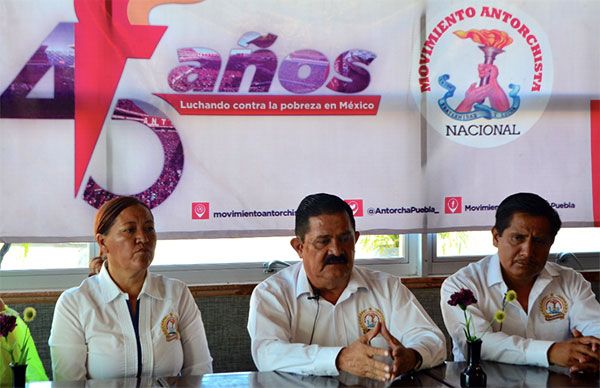 Invitan en Izúcar a 45 Aniversario de Antorcha en Puebla 