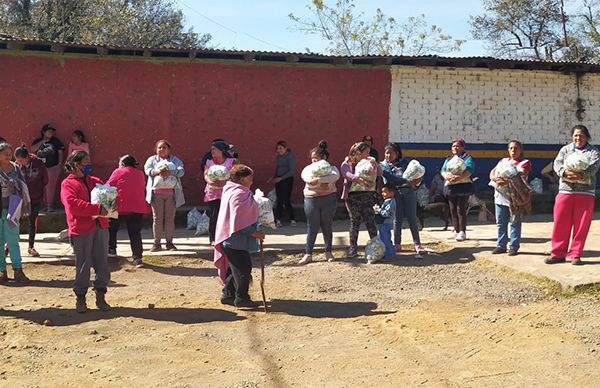 Habitantes de San Juan Tumbio logran apoyo de despensas para familias humildes