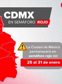 Semáforo rojo y transporte en la Ciudad de México