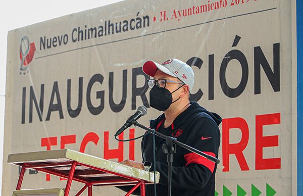 Entregan techumbre en primaria de Lomas de Buenavista