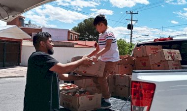 Contribuyen a la despensa de los saucillenses con el reparto de una provisión de tomate