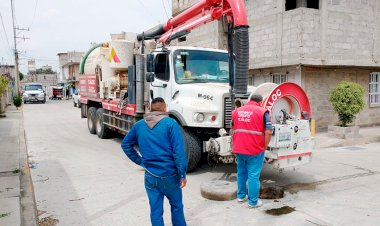 Antorcha logra desazolve de red de drenaje para evitar inundaciones