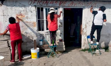 Mejoran y pintan colonos oficina de Antorcha