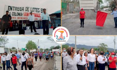 Pavimentación en la colonia Vamos Tamaulipas, sinónimo de desarrollo