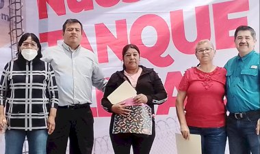 Inauguran tanque elevado en colonia Wenceslao Victoria Soto