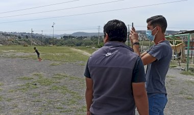 Inicia Secretaría de Obras estudios topográficos para nueva cancha 