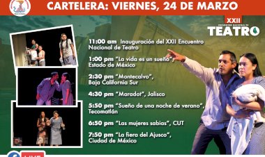 Cartelera del XXII Encuentro Nacional de Teatro