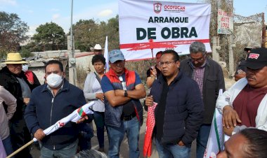 Gobierno de Ocoyucan da banderazo para construcción de obra pública